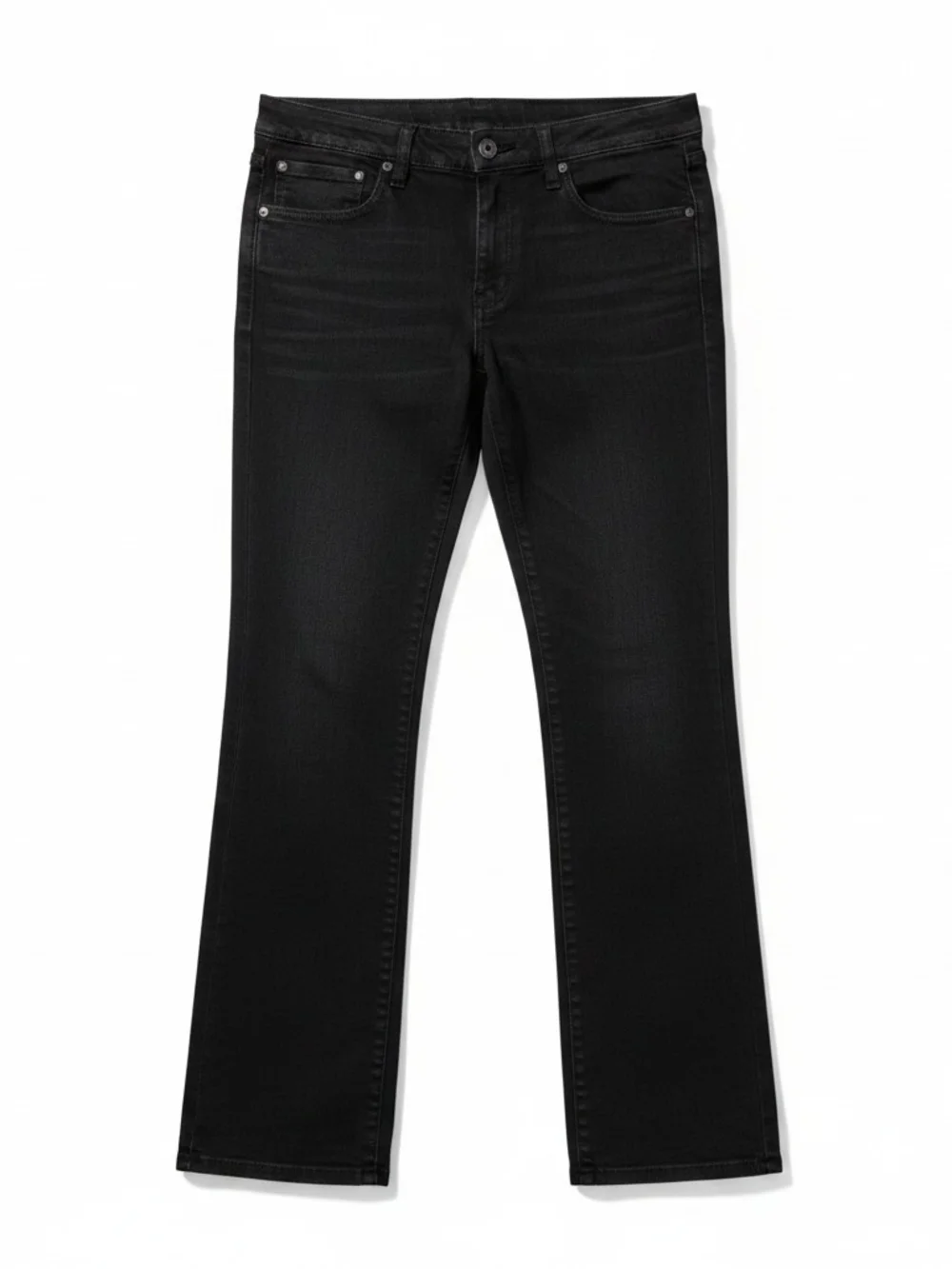 a.n.a Black Straight Leg Jeans Size 12 31 High Rise Stretch Denim Classic